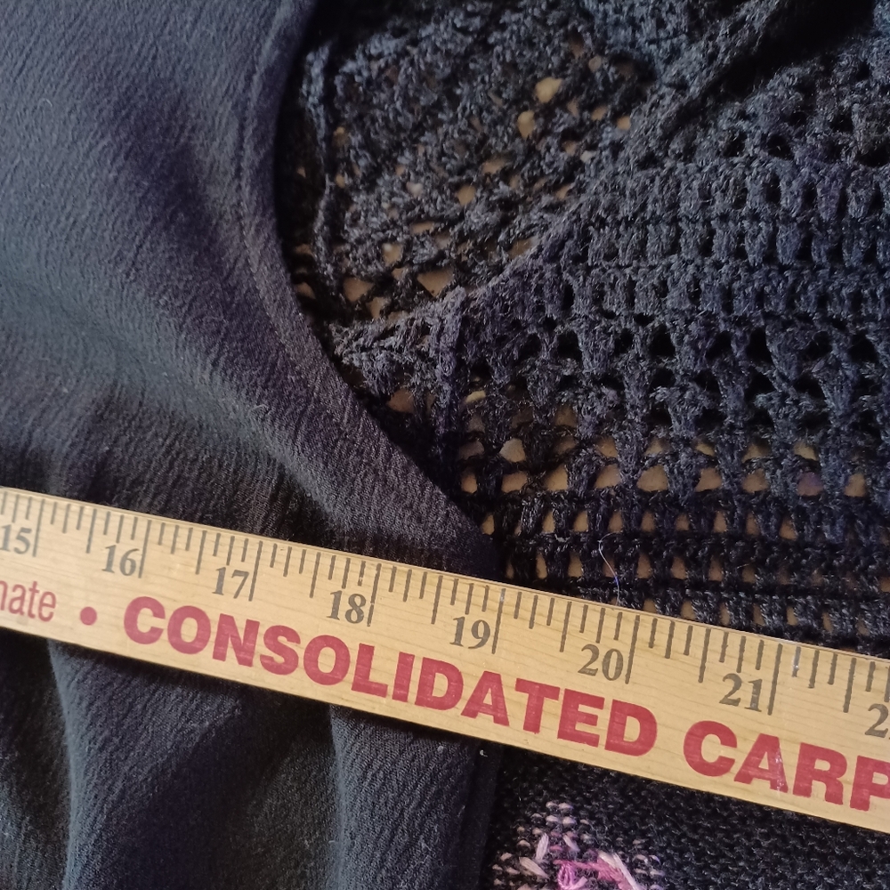 Teddi womens large shift dress with matching open knit sweater floral.  See pics - Picture 9 of 11